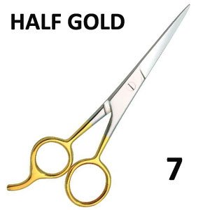 Half gold hair scissor