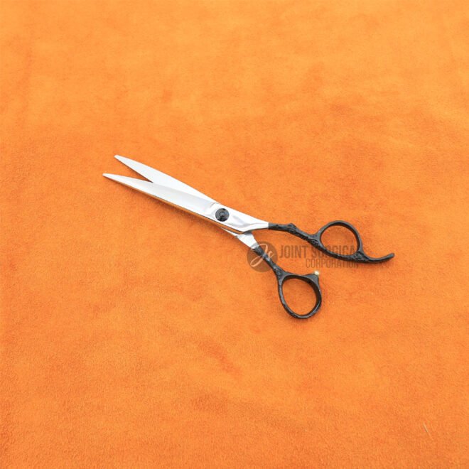 black rose curved scissor 440c